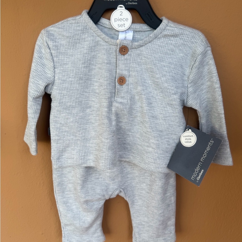 Gerber Modern Moments Light Gray Baby Set